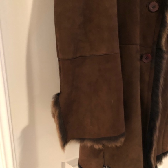 Toscana Shearling 3/4 Length Coat - Picture 4 of 6